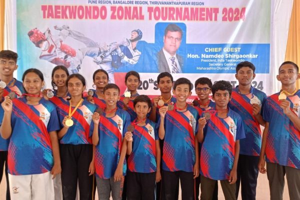 14 Medals to RVK-Arkavathy in CBSE Taekwondo South Zone ll Championship